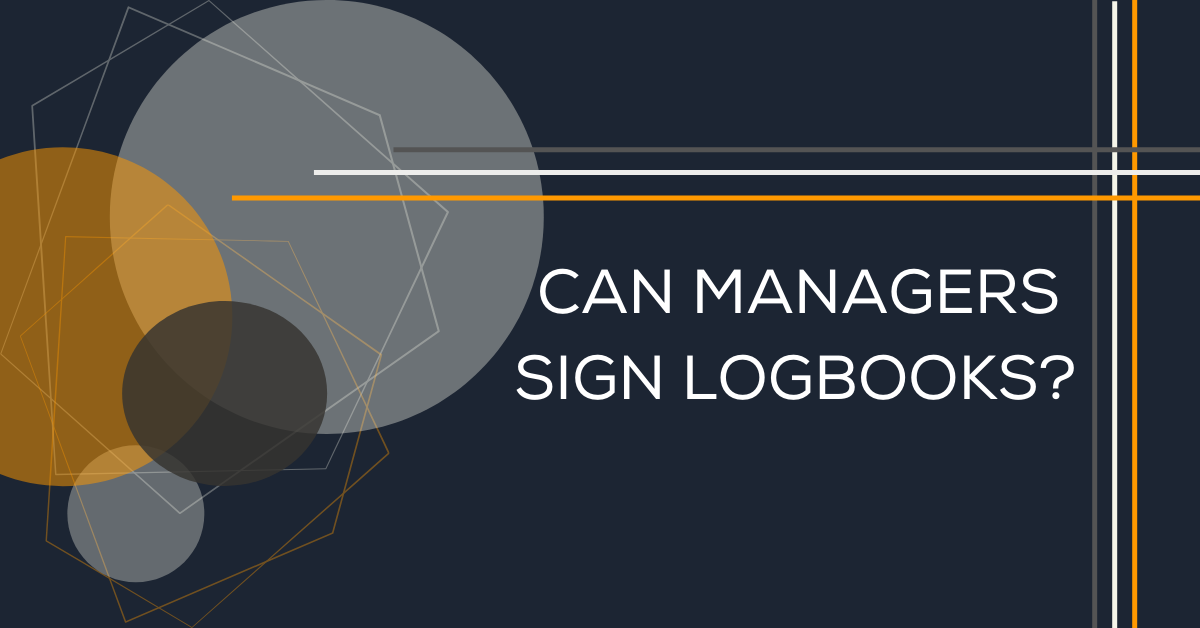 As a Manager, can I sign rope access logbook hours?